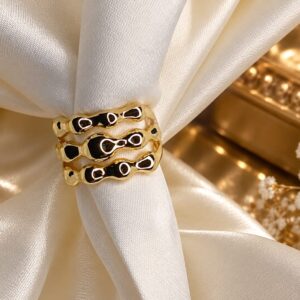 Severya Gold Dalga Formlu Çelik Ear Cuff
